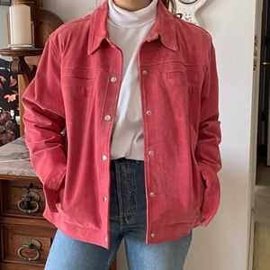 Pink suede jacket